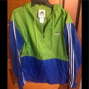 90’s Vintage Addidas half zip windbreaker—Medium